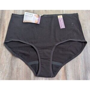 NWT NEW Jockey Worry Free Period Underwear Hipster XL Black cotton stretch 2580
